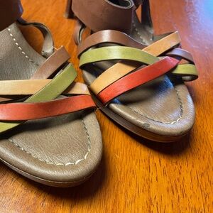 Franco Sarto Multicolor strappy heels / Size 9.5